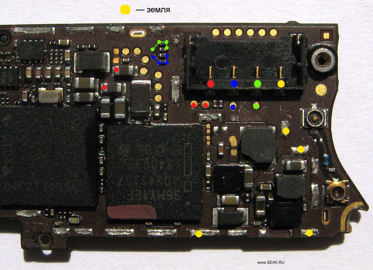 Схема iPhone 5 для беспроводной зарядки телефона